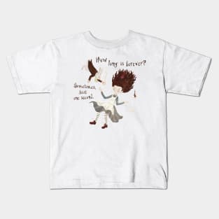 Alice and White Rabbit Kids T-Shirt